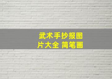 武术手抄报图片大全 简笔画